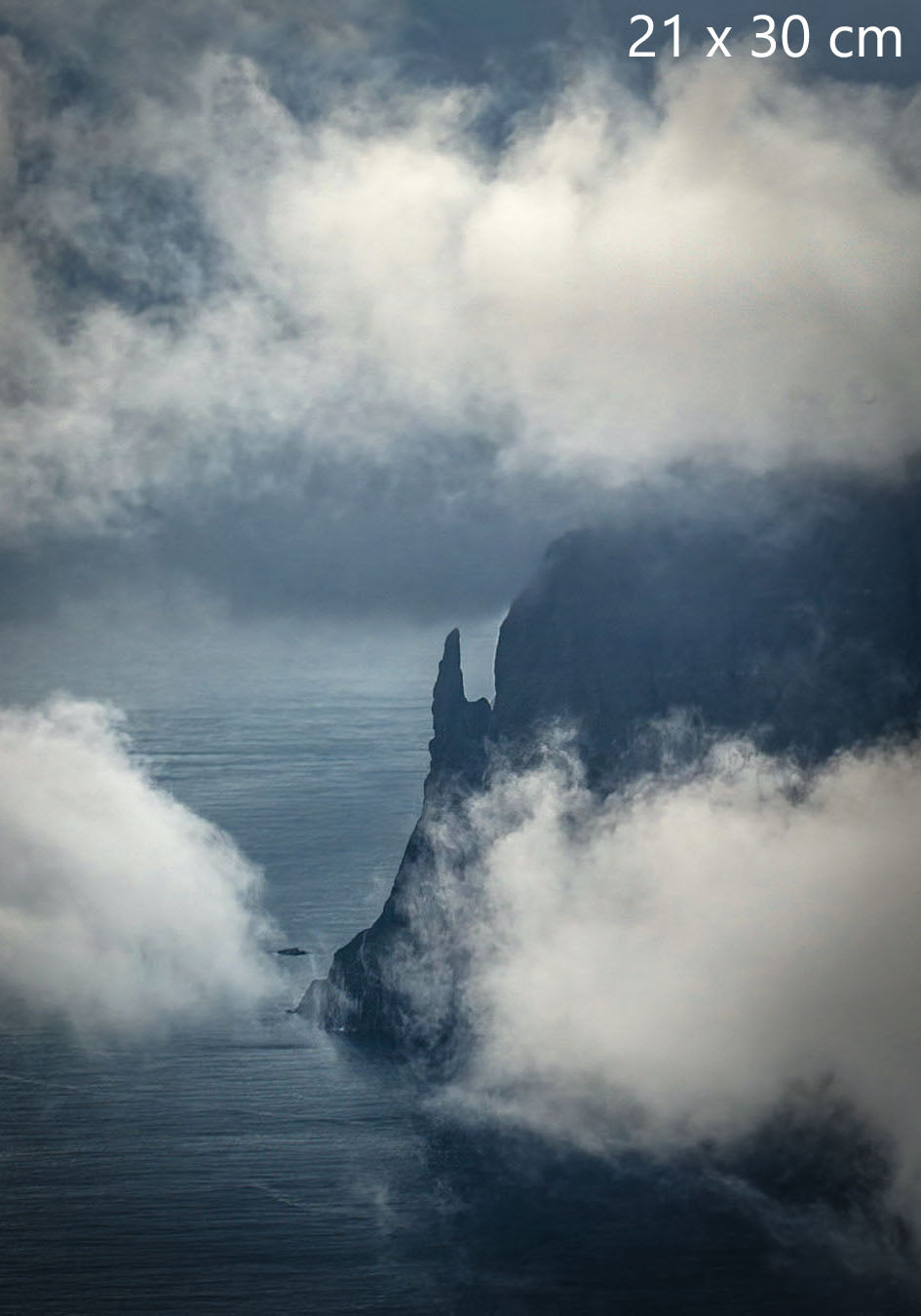 Witch’s Finger rock (Trøllkonufingur) photography print, 21 × 30 cm (8.3 x 11.8 inches), Faroe Islands